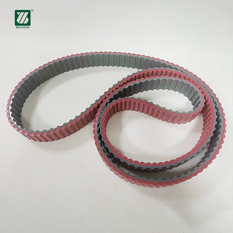 High Quality PU Steel Cord Timing belt Industrial Transmission belt Red Pu Timing Belt