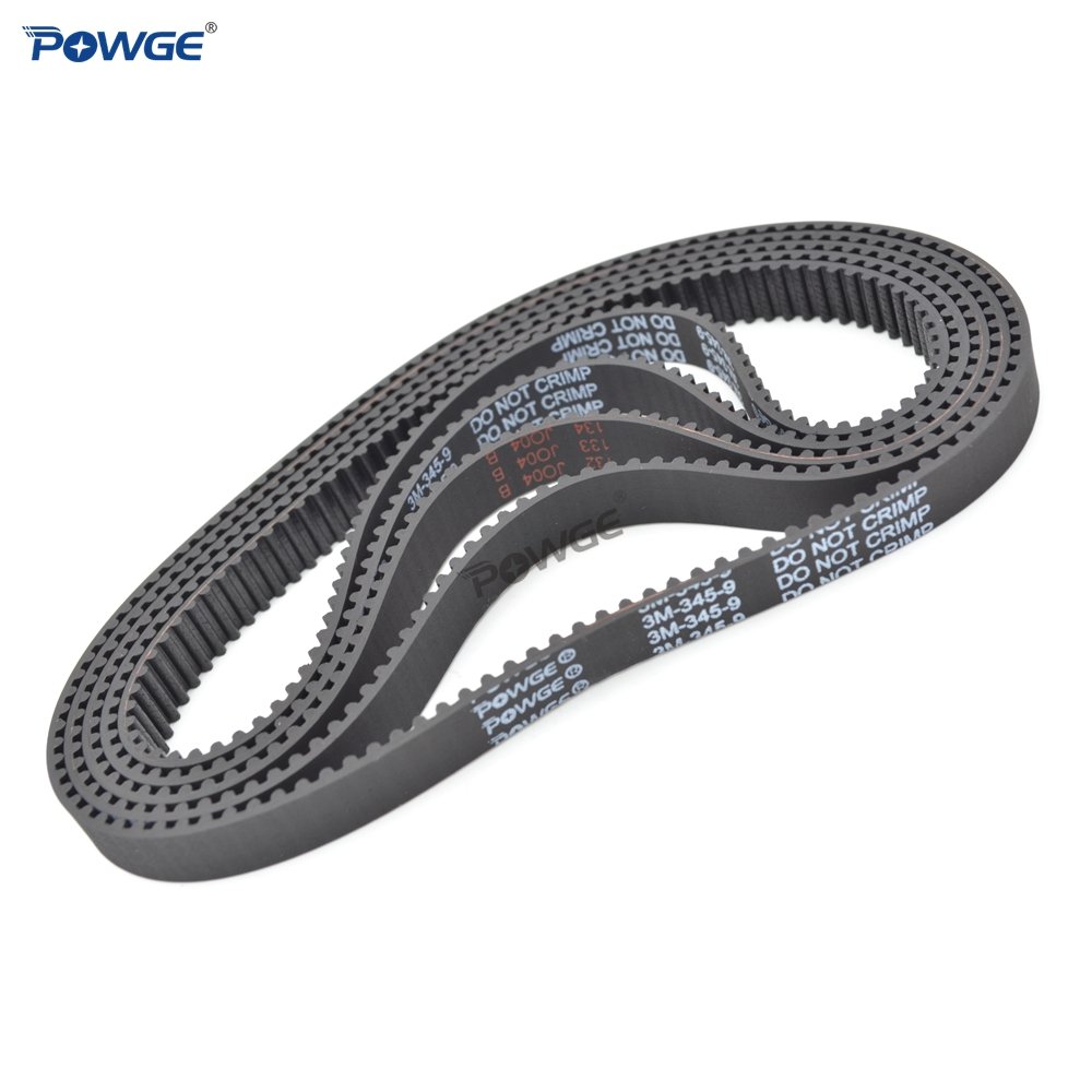 POWGE HTD 3M Synchronous Timing belt Pitch length 324/327/330/333/336/339/342/345/348/351/354/357mm Width 9mm Rubber closed loop