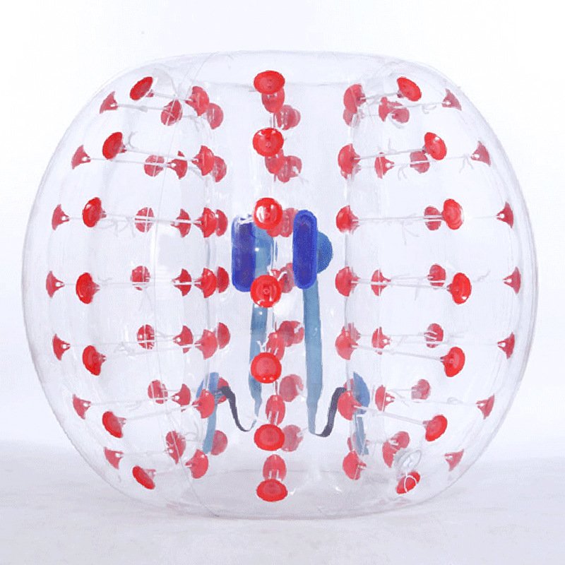 Hot Selling Adult Pvc Body Zorb Bumper Ball Suit Inflatable Bubble Football Soccer Ball With Colored Dots
