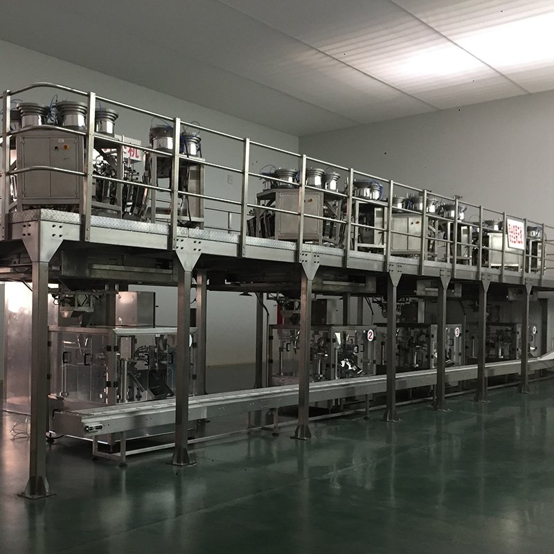 Automatic High Speed 10 Head Weigher Premade Pouch Doypack Puffed Food Vacuum Rotary Bag Packing Machine