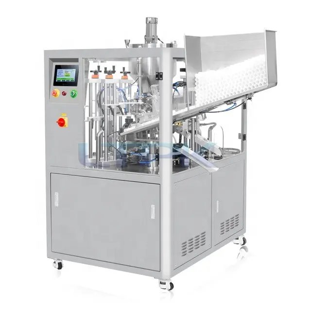 Full Automatic Ointment Body Lotion Cosmetic Cream Toothpaste Plastic Soft PE Ultrasonic Tube Filling and Sealing Machine