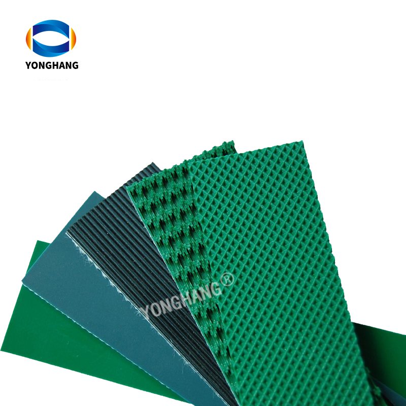 China manufacture customized food grade wear and oil resistant pu pvc conveyor belts