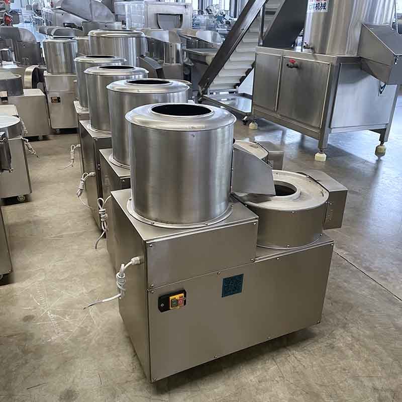DY Semi-auto Peeling and Cutting Integrated Machine 100 Kg/h Potato Chips Processing Machine Potato Chips Cutting Machine