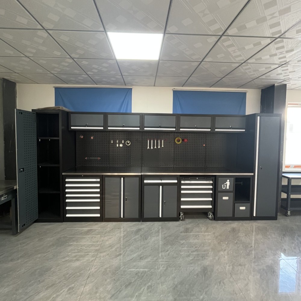 Hot Sale Easy Assembly Garage Workbench Combination Tool Cabinets Color Customized For Auto Repair