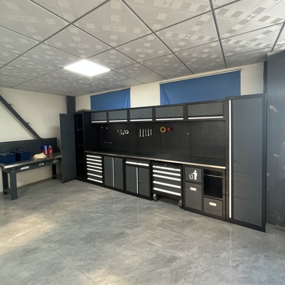 Hot Sale Easy Assembly Garage Workbench Combination Tool Cabinets Color Customized For Auto Repair