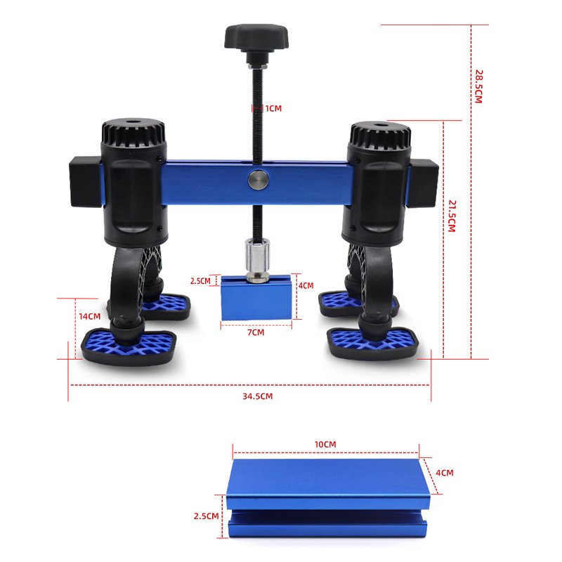 Sheet Metal Paintless Dent Repair Special Bridge Lift with Adapter Adjustable Rotating Puller Dent Removal Tools