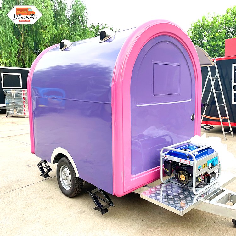 Mobile Bar Kitchen Food Kiosk Fiberglass Ice Cream Cart Street Snow Cone Truck Cold Dessert Truck for Sale