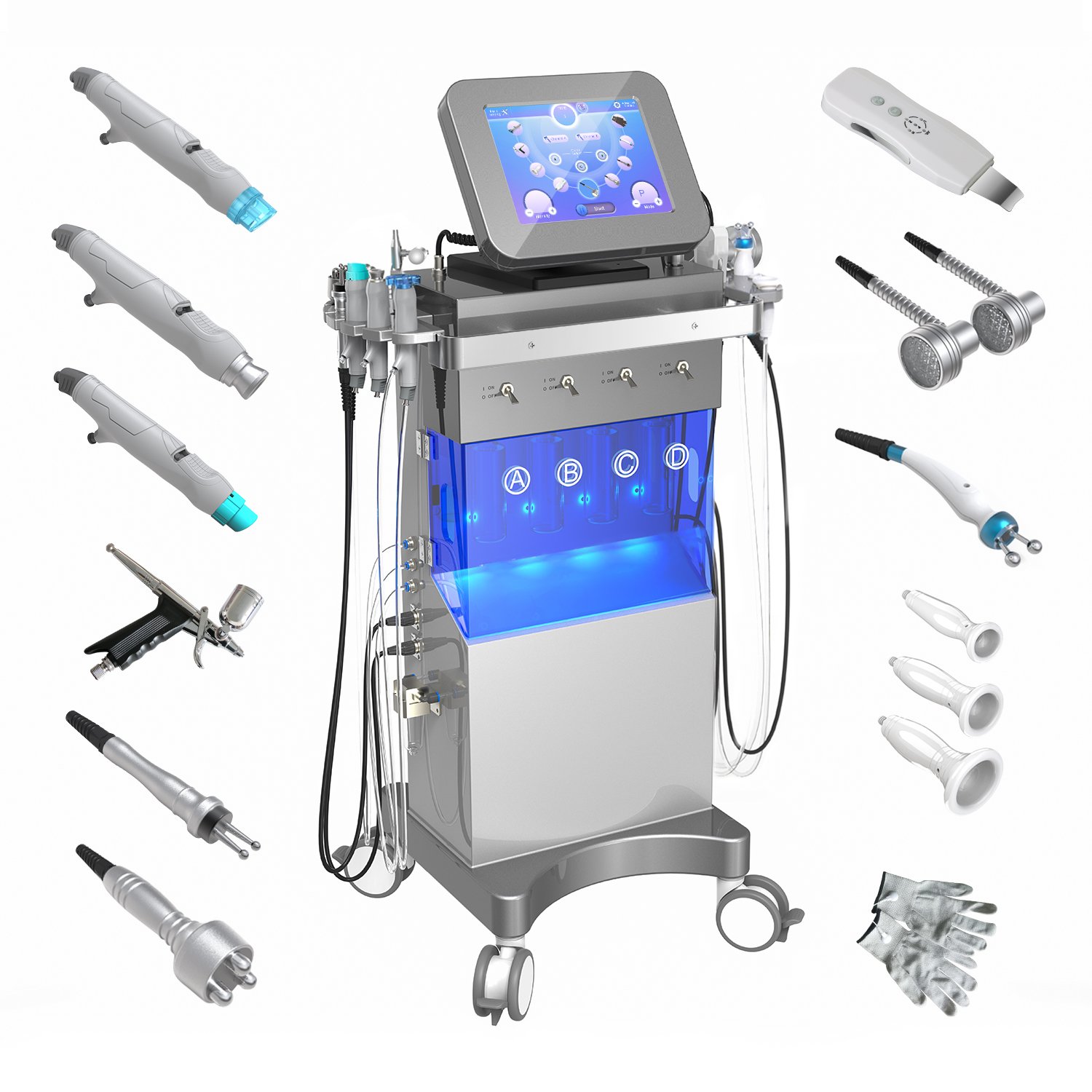 Professional Diamond Dermic Microdermabrasion Hydro Dermabrasion Aqua Peeling Hydra Beauty Facial Stand Machine