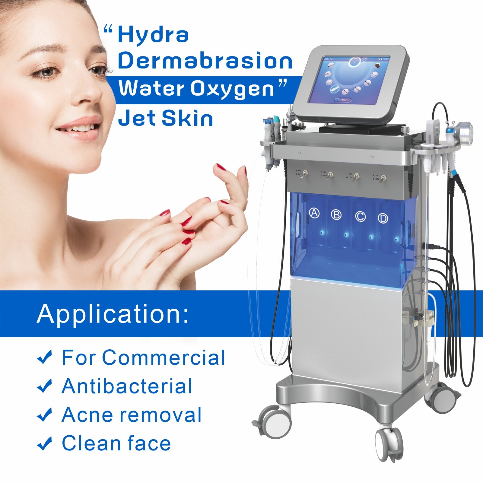 Professional Diamond Dermic Microdermabrasion Hydro Dermabrasion Aqua Peeling Hydra Beauty Facial Stand Machine