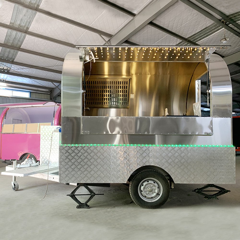 Coffee Shop Food Cart Camper Mobile Beer Juice Trailer Mini Caravan Mobile Bar Taco Truck for Sale