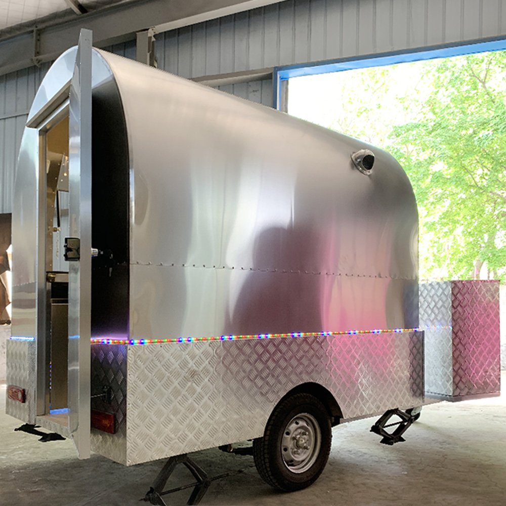 Coffee Shop Food Cart Camper Mobile Beer Juice Trailer Mini Caravan Mobile Bar Taco Truck for Sale