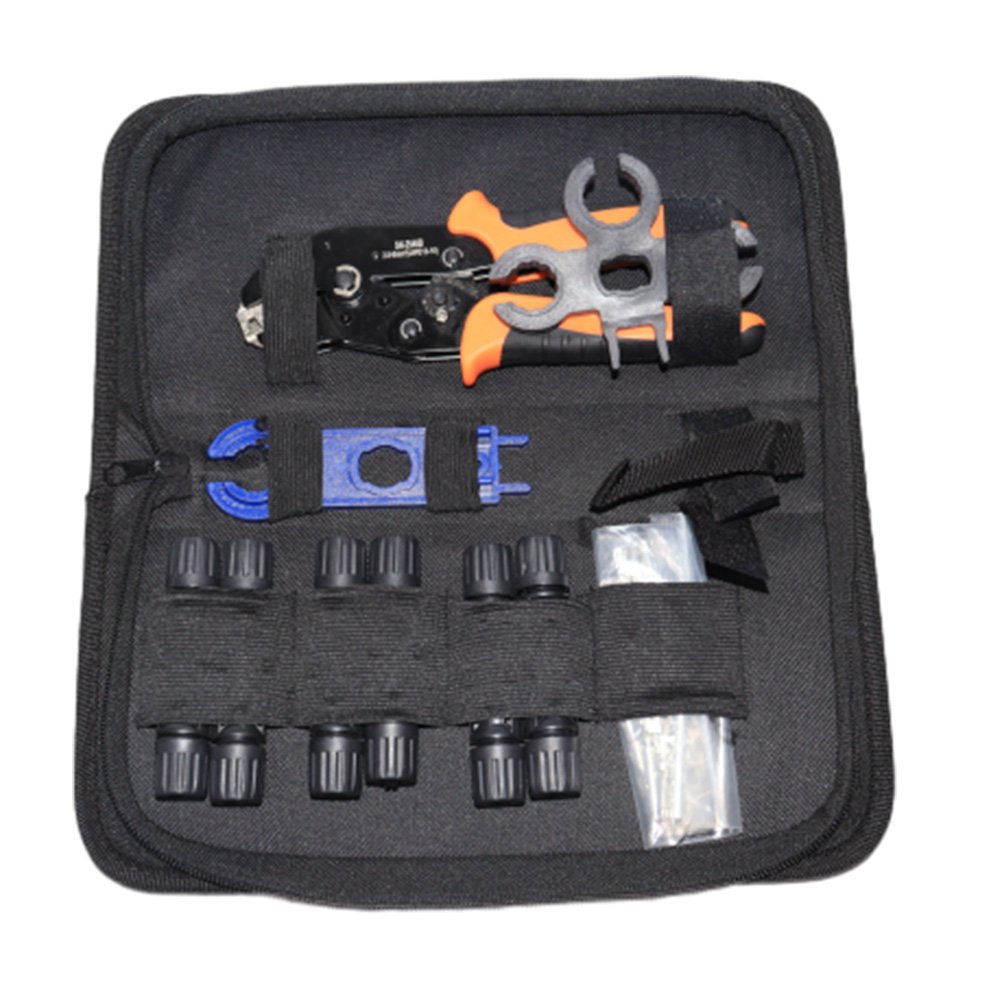 Solar Tool Kit Bag Solar Tool Set Crimping Tool with Cable Stripper Cable Cutter Solar Connector Spanner