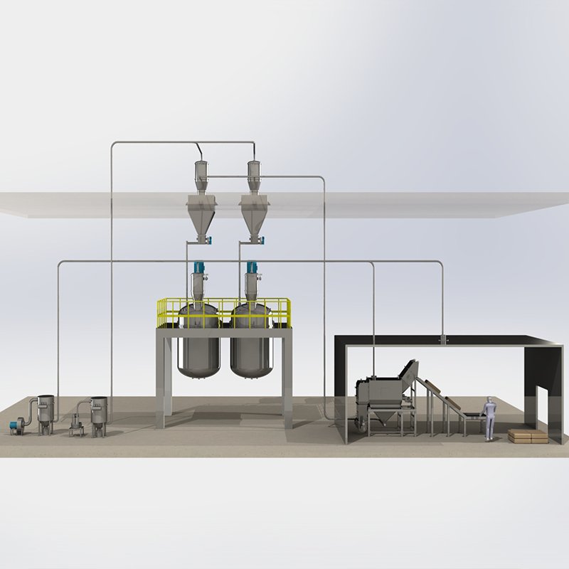 Automatic Complete Production Line For Thermal Conductive Adhesive Full Automatic Mixing Equipment For Chemical