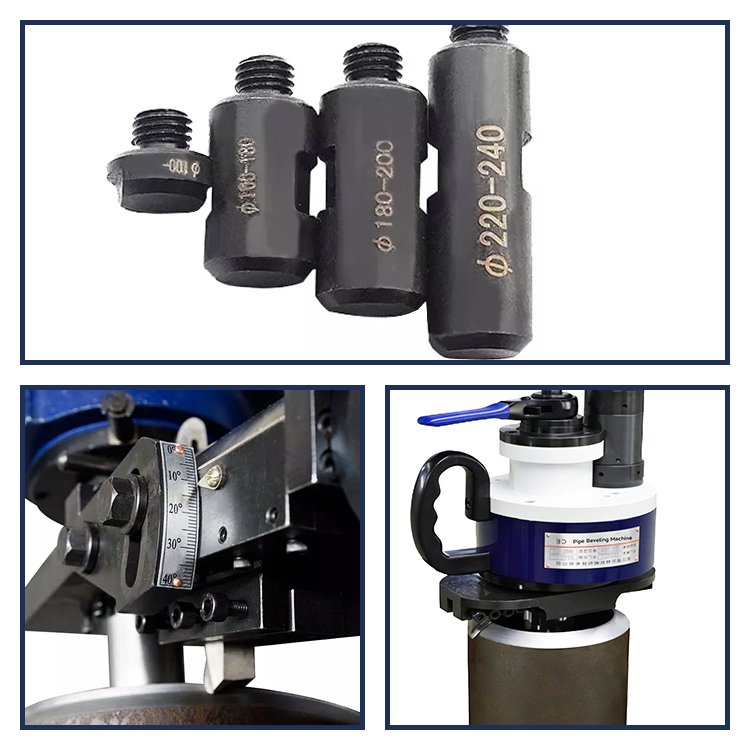TAOLE ISE/ISP 352-1 150-330mm electric Portable carbon steel pipe rod end facing chamfering machine