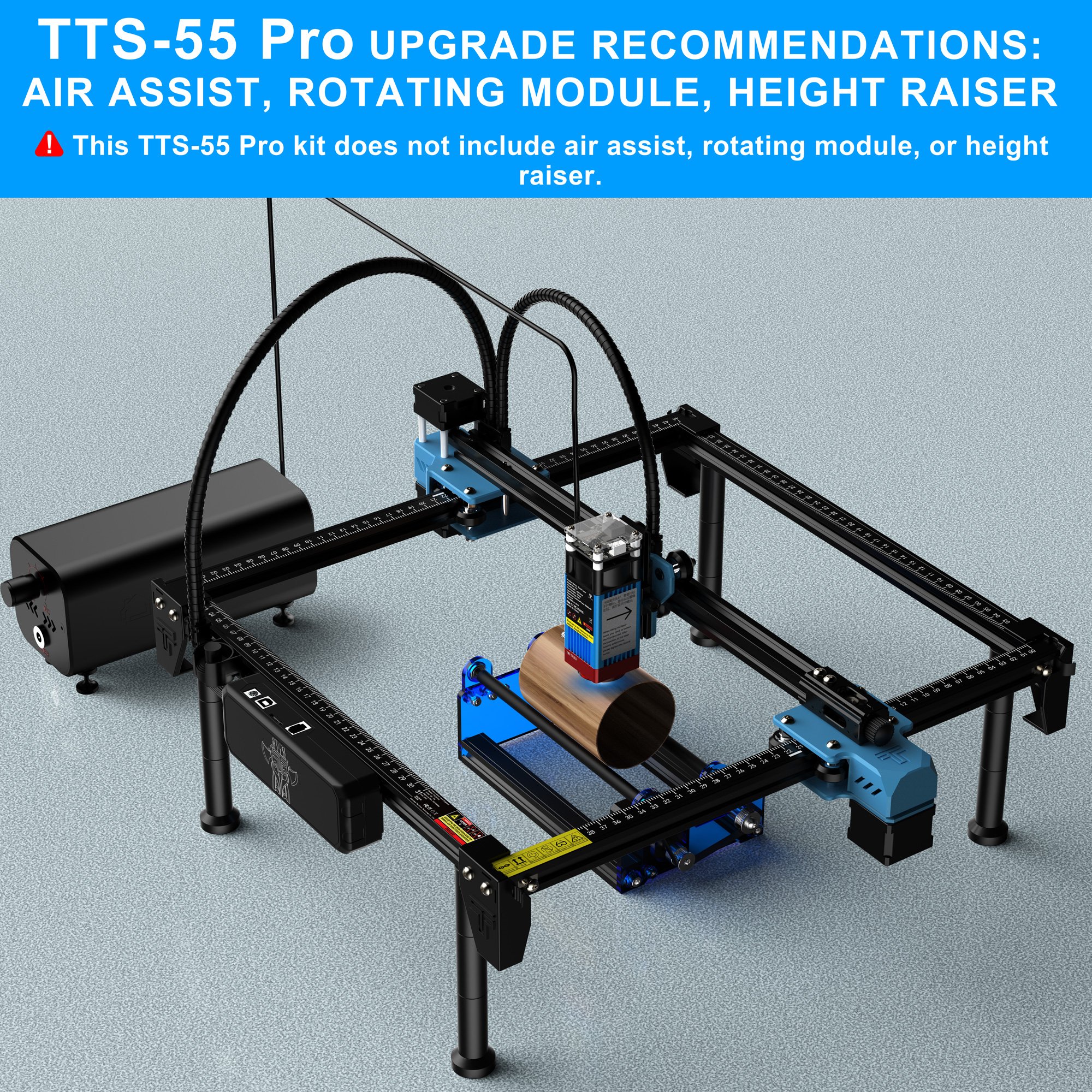 TWOTREES TTS 5.5W OEM All Aluminum Alloy Body 32-Bit Motherboard 300*300mm Work Area Home Use Mini Machine Engraving Laser