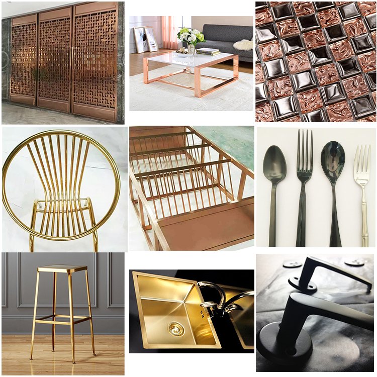 Decorative Coatings Stainless Steel Sheet Furniture Pvd Coating System