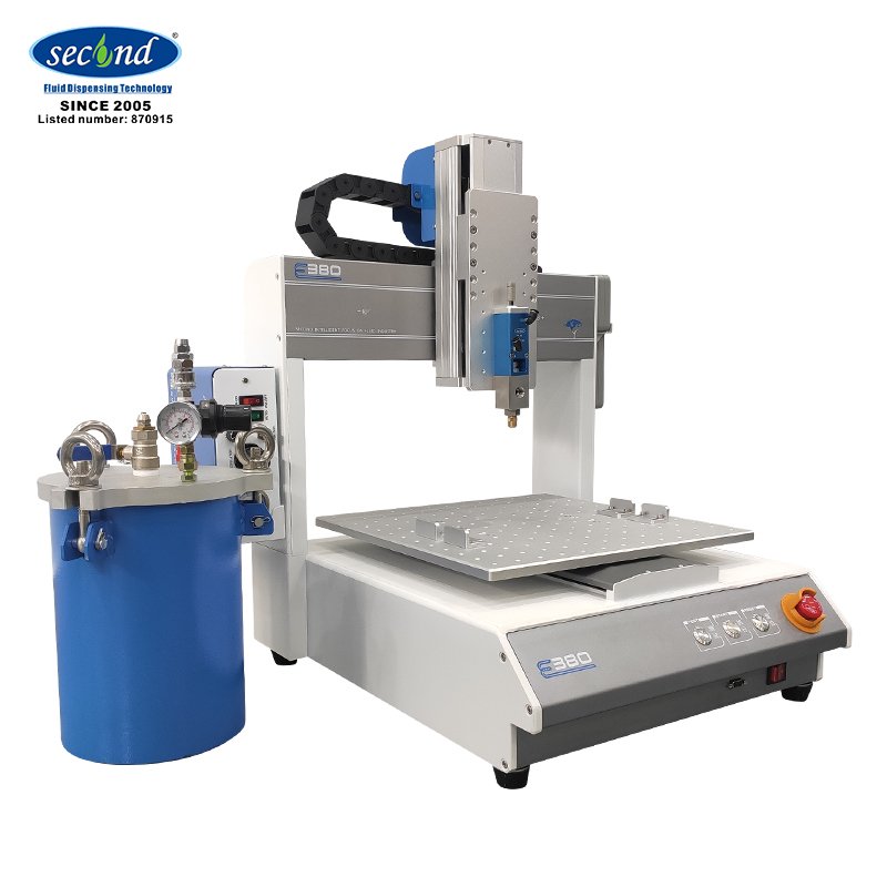 Factory Direct Automatic Fluid Glue Desktop Dispensing Robot With Material Filling Pressure tank