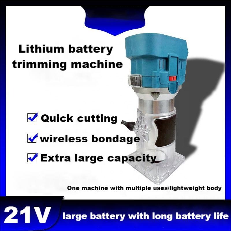Lithium Battery Woodworking Trimmer Wood Milling Engraving Slotting Trimming Machine Carving Machine Router
