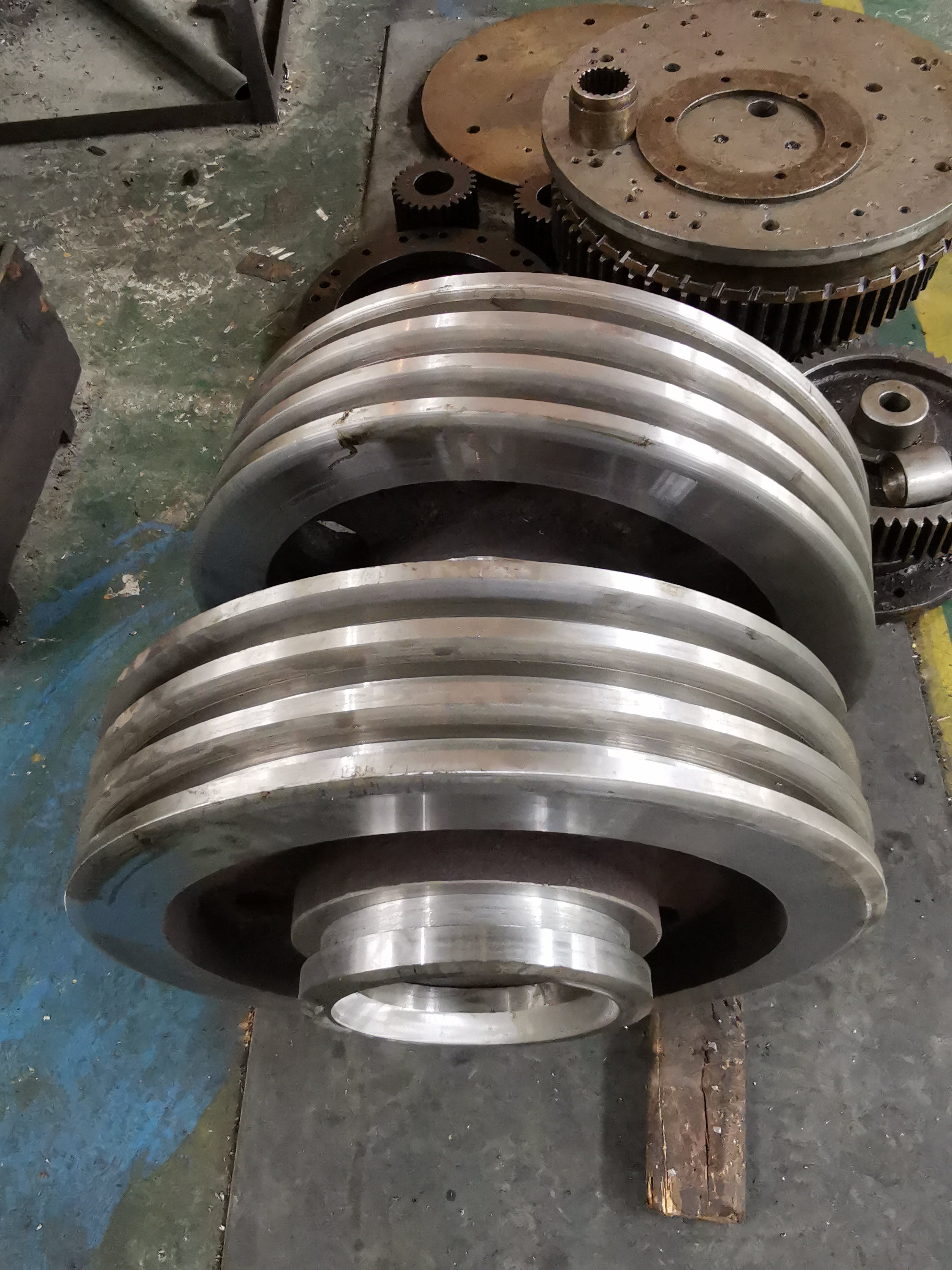 OEM Heavy Duty Large Diameter Wire Rope V-Belt Pulley Wheel Wire Rope Lifting Pulley