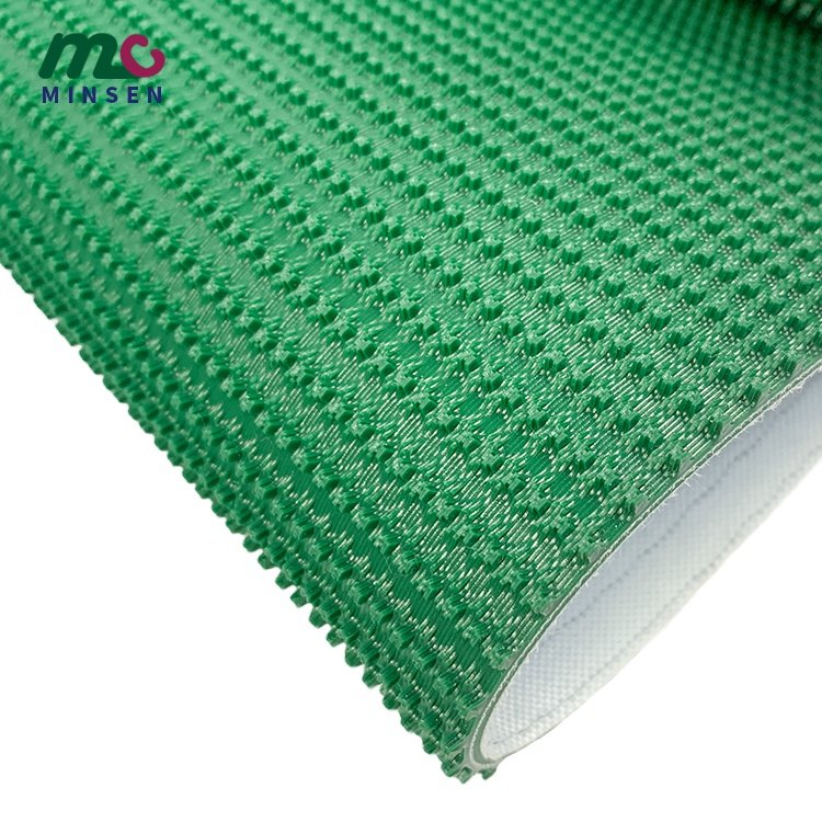 Sell green PVC grass grain anti skid industrial conveyor belt, can climb the hill transport