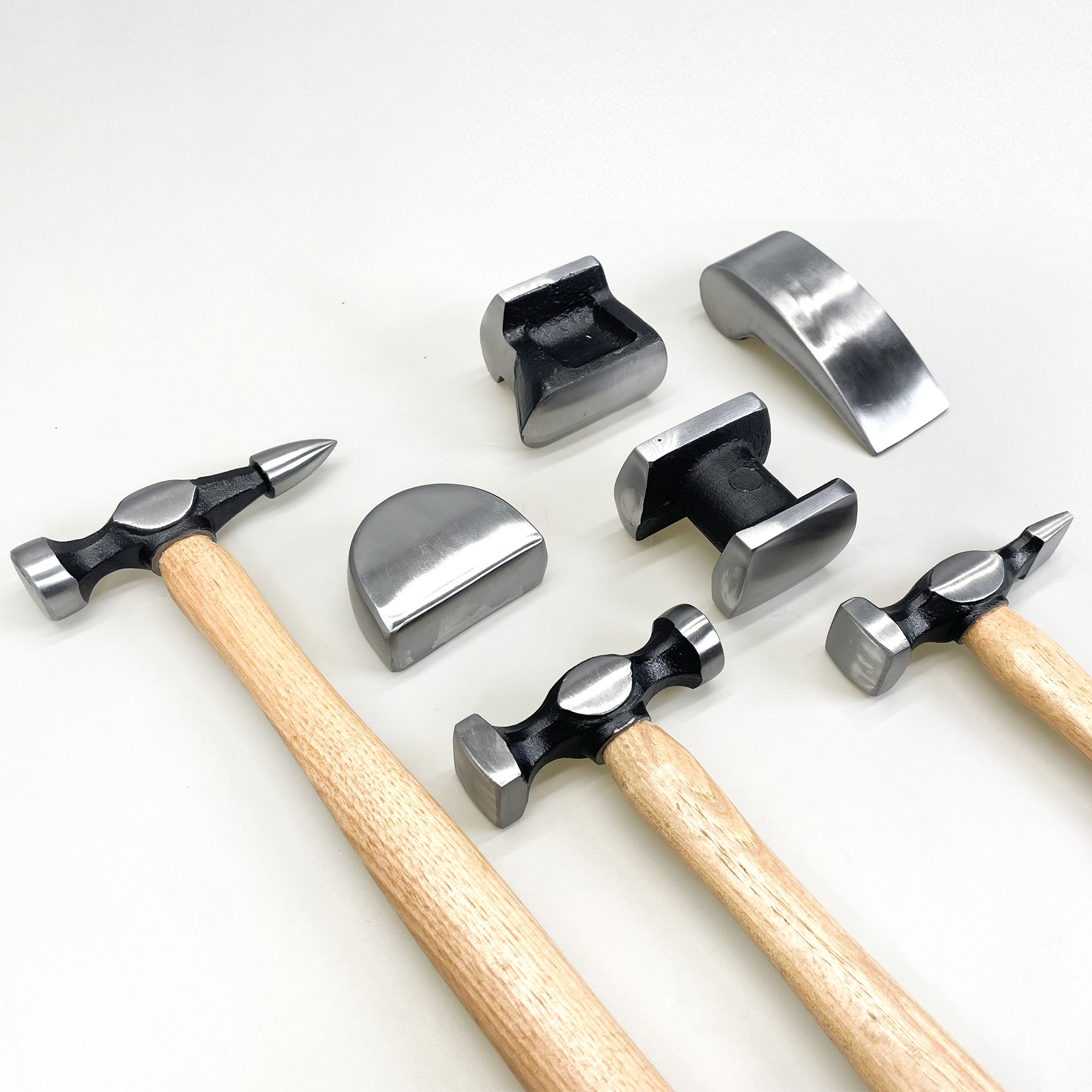 7pcs Panel Beating Equipment Car Body Repair Tools Hammer & Dolly Kit