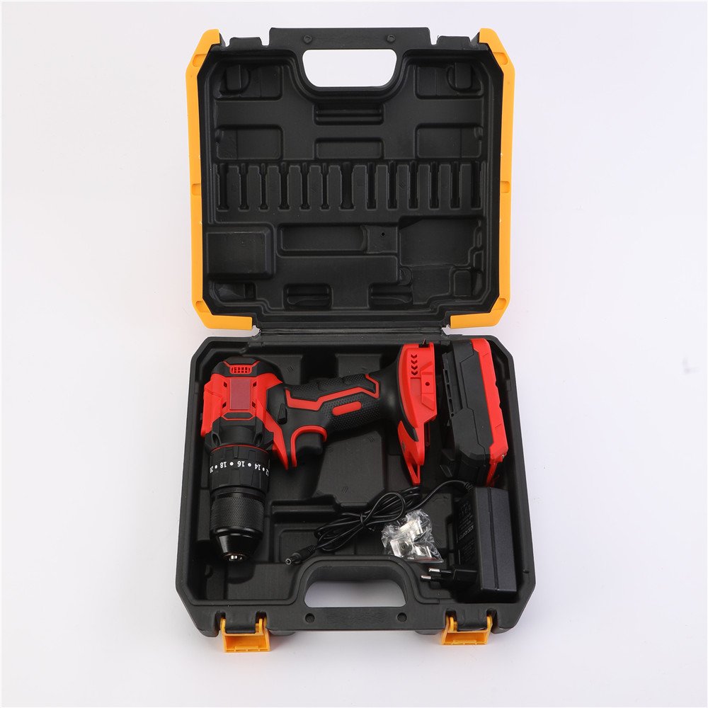 Screw Driver Electric Power Tools 21V Wireless Rechargeable Cordless Drill Mini Lithium Charging Hand Drill with Accessories Set