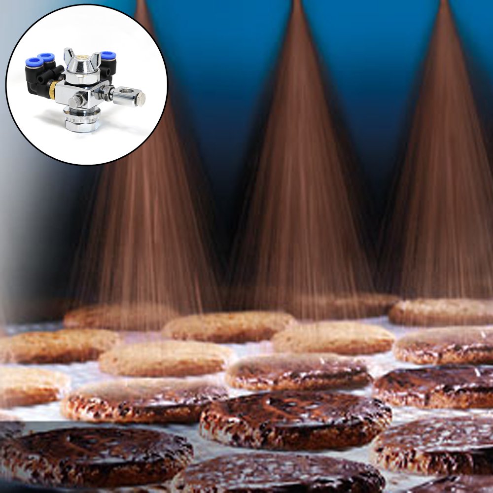 DK Sugar Syrup Chocolate Pill Coating Automatic air Atomizing Spray Gun Mist Nozzle
