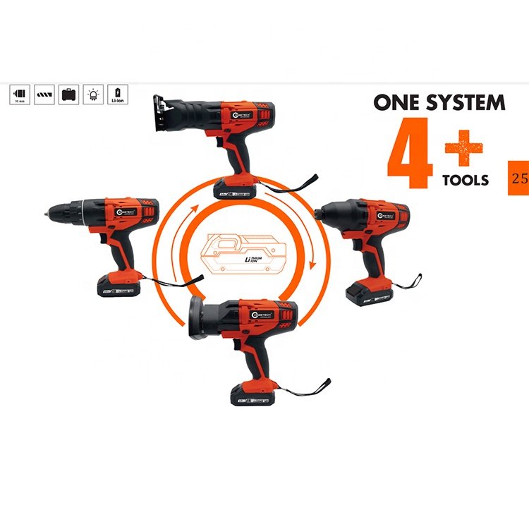 Hardware tool set household hammer power Battery drill tool box building woodworking combination