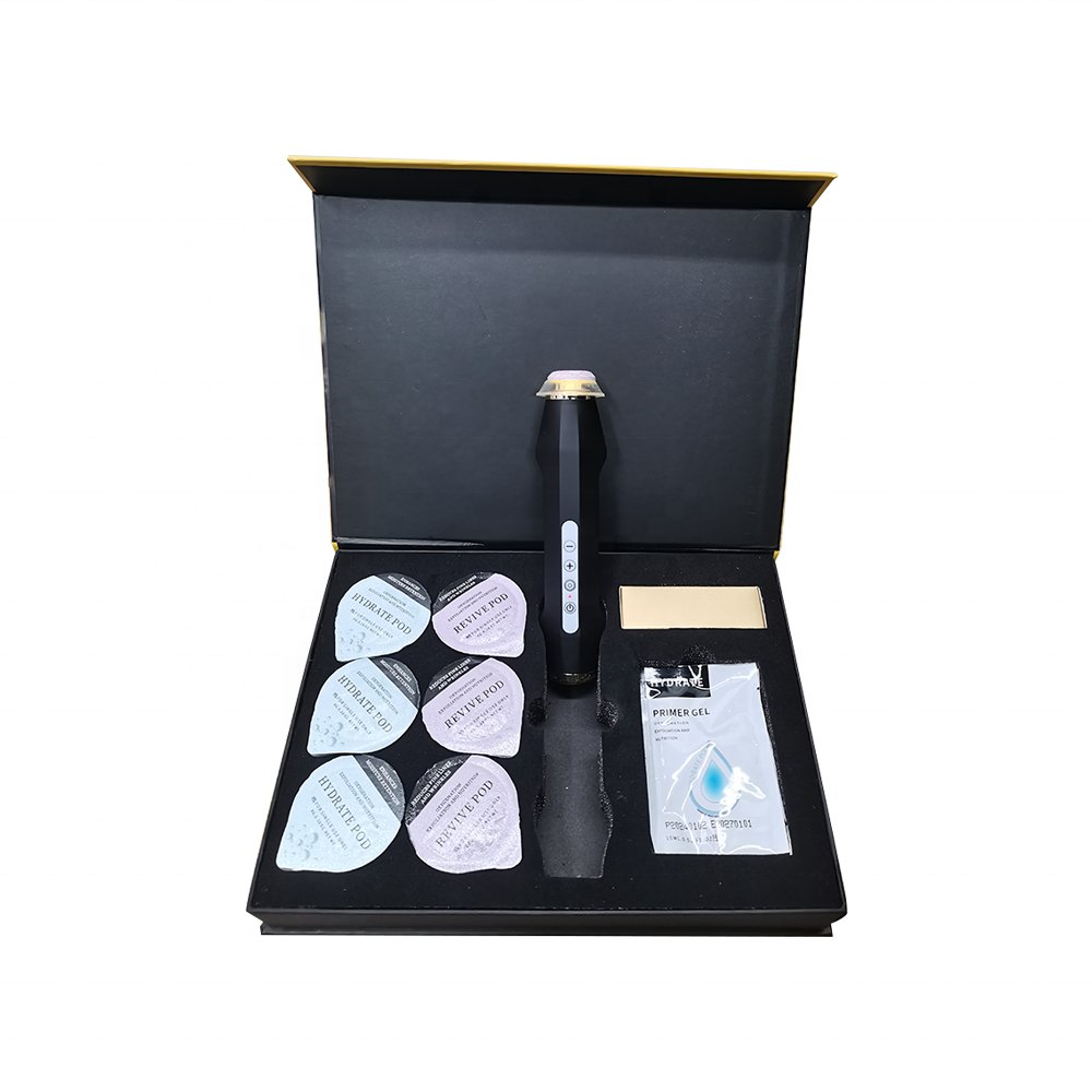 Skin Care Products Oxygen Pods Vibration Face Lift Wrinkle Hydra Red Blue Light Therapy Remover Massager Oxygenation Facial Pods