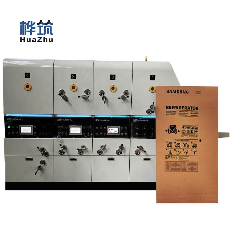 Auto Corrugated Box Machinery Manufacturing Carton Cardboard Boxes Die Cut Production Line Making Machine With Printing