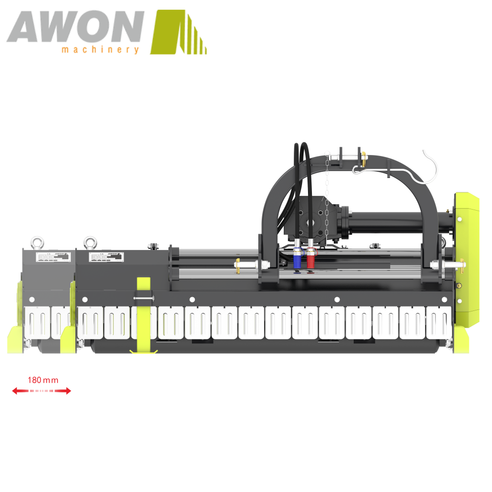 FMH140 Sideshift Flail Mower Mulcher Manual Side Shift Disc Mower 3 Point For Orchard Row Weeding