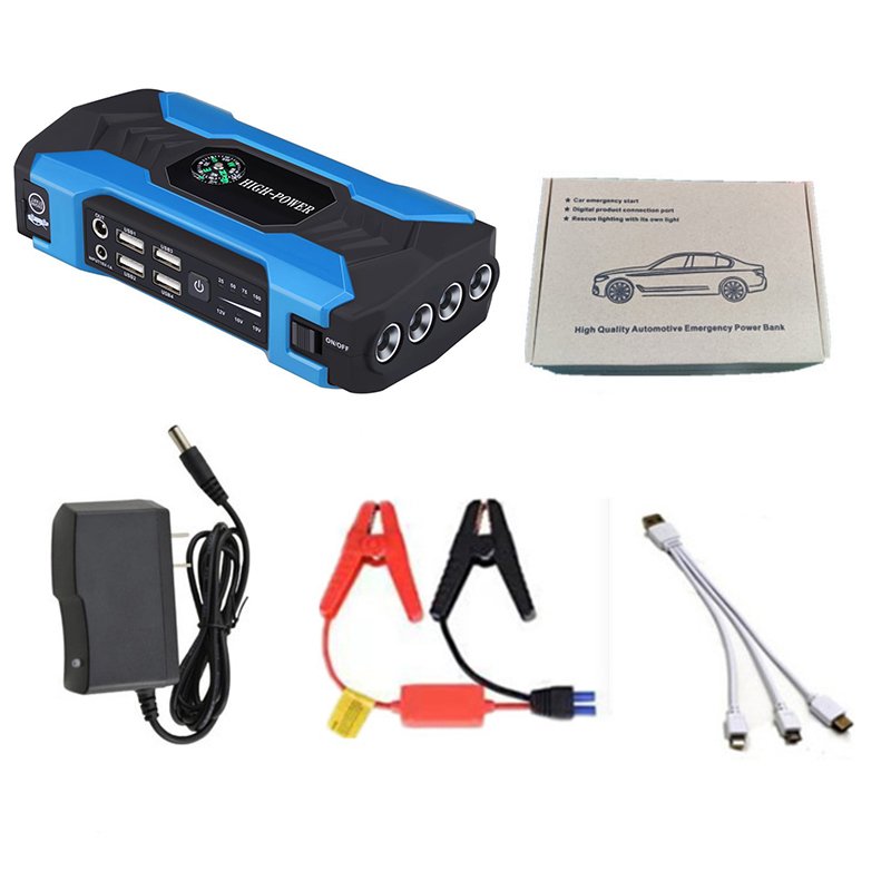 Car Accessories 28000mAh 600A Car Emergency Starting Power 12V Battery Lighter With Compass Car Jump Starter Power Bank