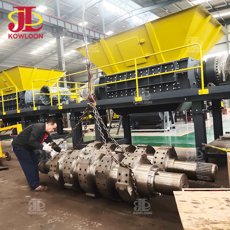 Double Shaft Shredder Car Body Recycling Crusher Machine Scrap Metal Recycling Equipment for Sale