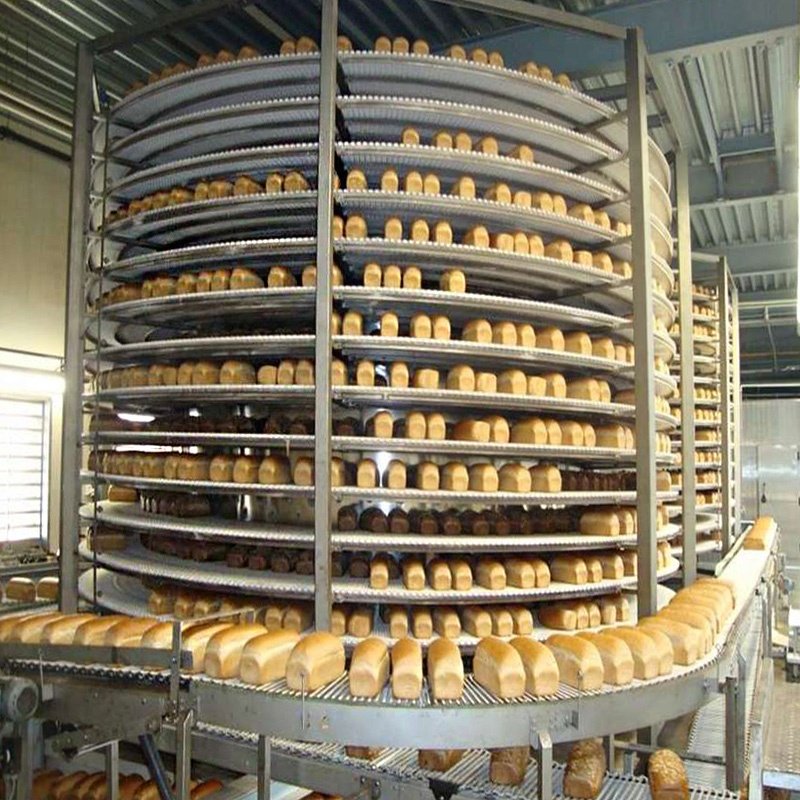 Multi functional Running Stable Spiral Cooling Tower For Toast Bread Burger Cake