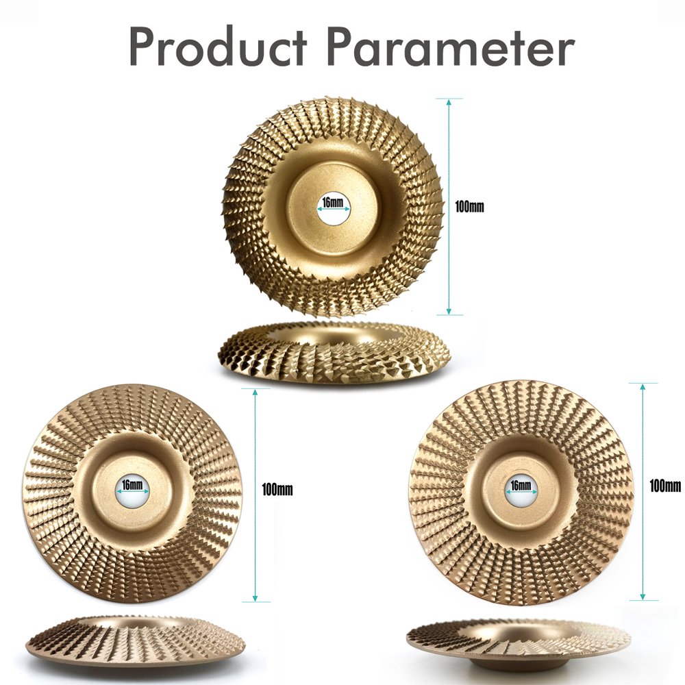 Angle Grinder Wood Carving Disc Wood Shaping Disc Grinder Cutting Flat inclined surface arc 3 pieces installed grinding disc