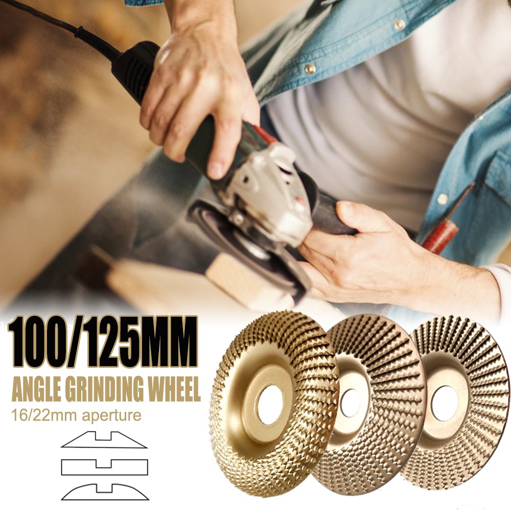 Angle Grinder Wood Carving Disc Wood Shaping Disc Grinder Cutting Flat inclined surface arc 3 pieces installed grinding disc