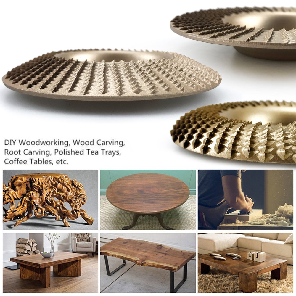 Angle Grinder Wood Carving Disc Wood Shaping Disc Grinder Cutting Flat inclined surface arc 3 pieces installed grinding disc