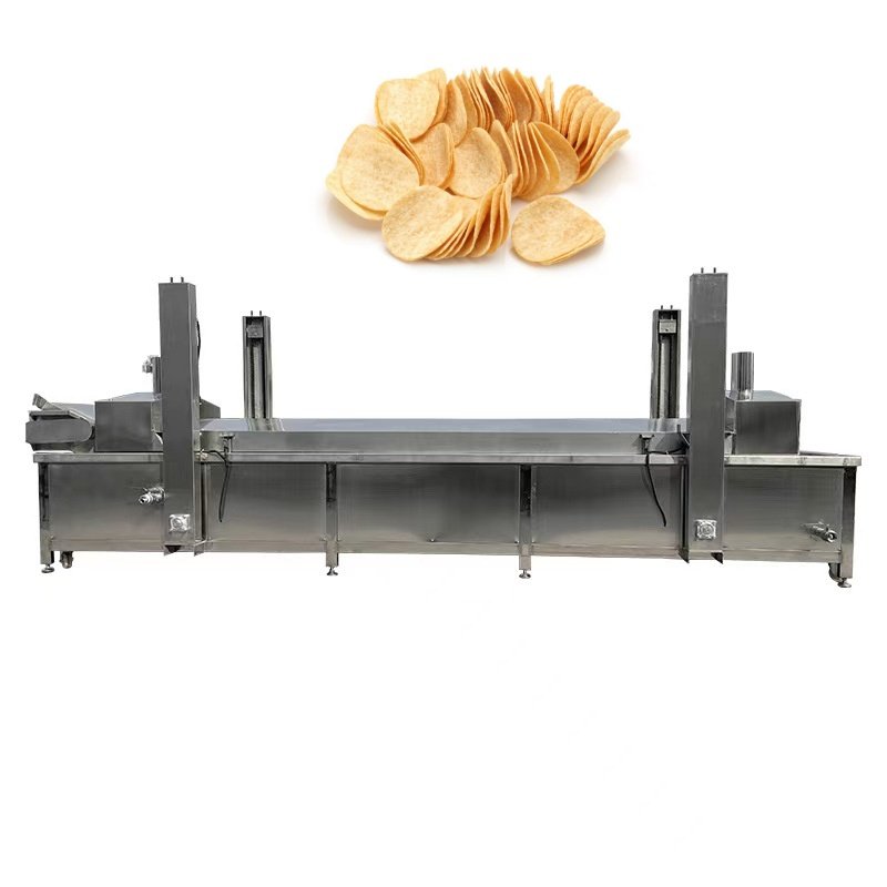 Commercial Used Electric Continuous Conveyor French Fry Fried Chicken Dough Deep Frying Machine Automatic Donut Fryer for Sale