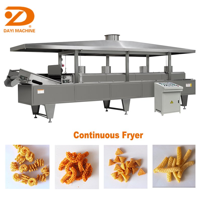 Puff Frying Cutter Machine French Fries Fried Wheat Flour Puffed Snack Machines Frying Machine