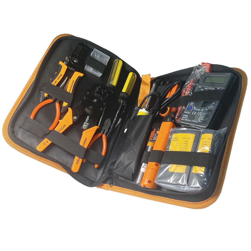 11 In 1 Pliers Hardware Hand Tool Set Including Cable Tester Cat6 Cat5e Rj45 Rj11 Rj12 Crimp Network Tool Kit