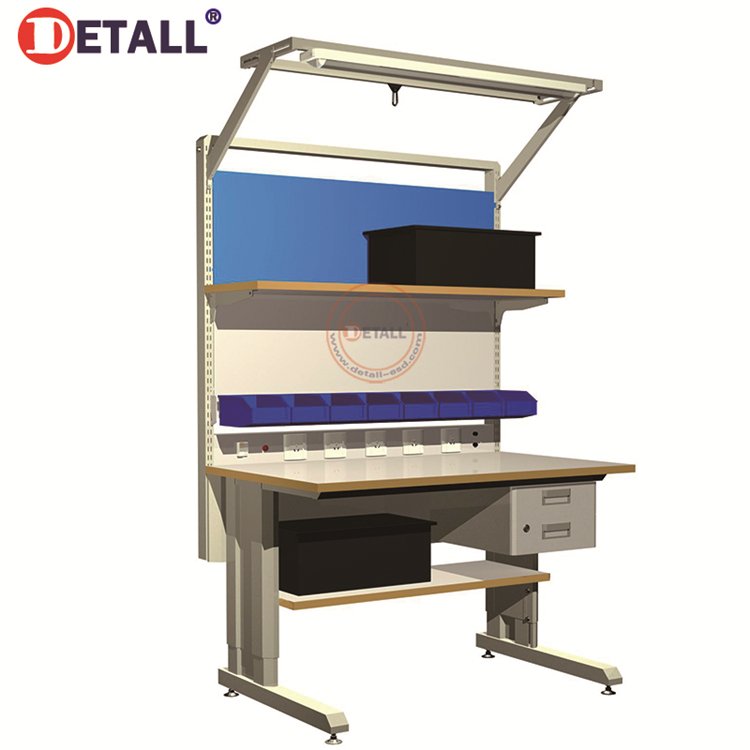 Mobile Repair Shop Essential Heavy-Duty Garage Workbench Adjustable Workstation With ESD Mat & Parts Bins