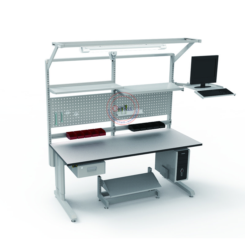Mobile Repair Shop Essential Heavy-Duty Garage Workbench Adjustable Workstation With ESD Mat & Parts Bins