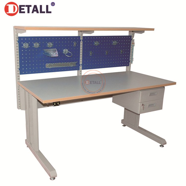 Mobile Repair Shop Essential Heavy-Duty Garage Workbench Adjustable Workstation With ESD Mat & Parts Bins