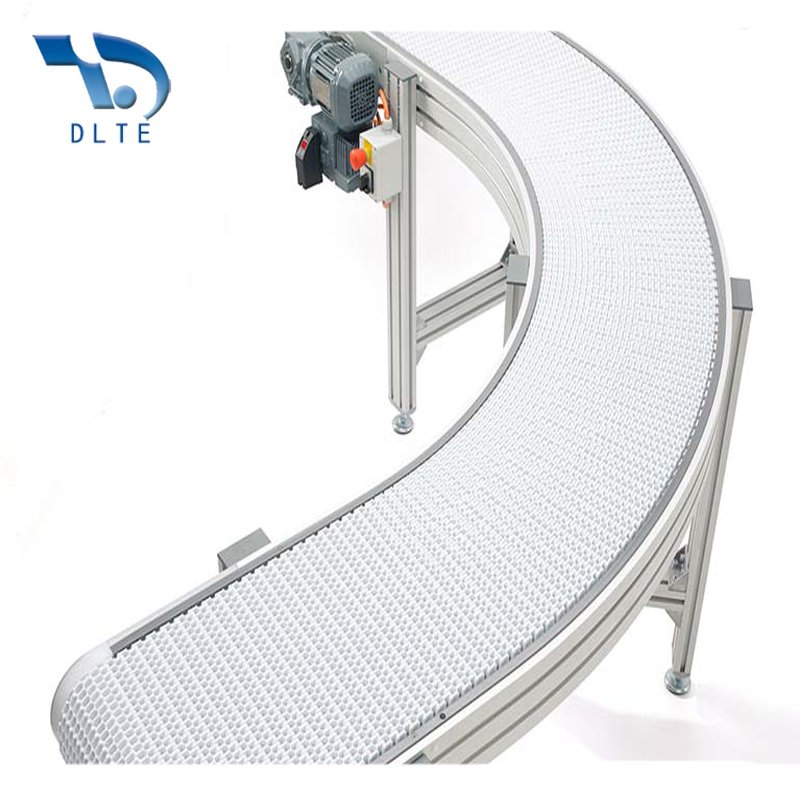 DLTE Circulation rotary conveyor turn flex Modular Belt Conveyor