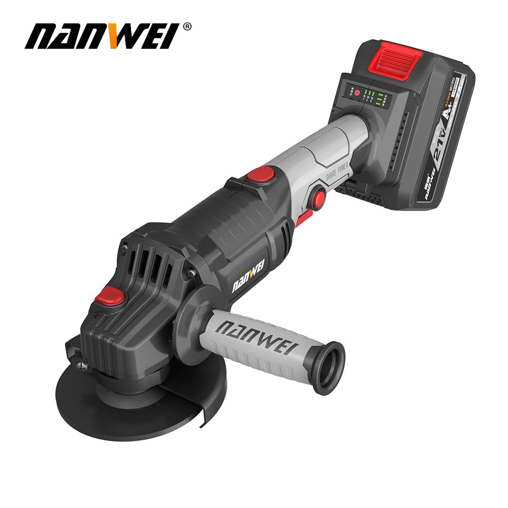 NANWEI 4/3/2pcs brushless cordless power tools set power drill angle grinder power impact wrench Impact electric hammer