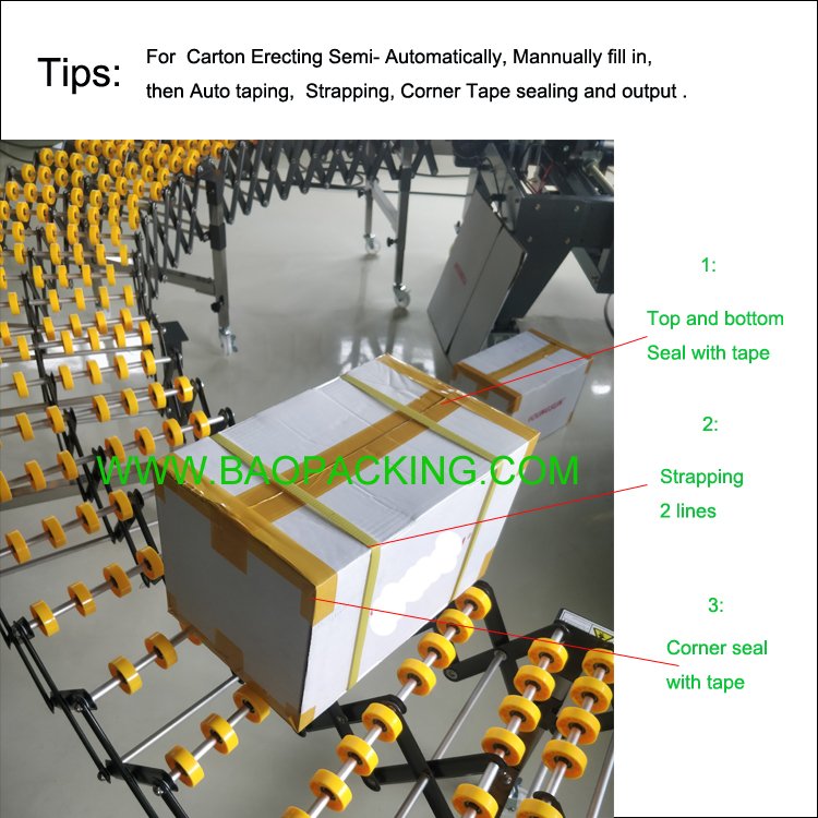Baopack VP42 Potato Chips Cornflakes Auto Packing Production Line with Carton Erector, Carton Sealer