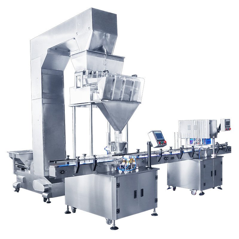 Auto PET Tin Can Packaging Solution for Snack Food Grain Filling Sealing Capping Labeling Machinery Line