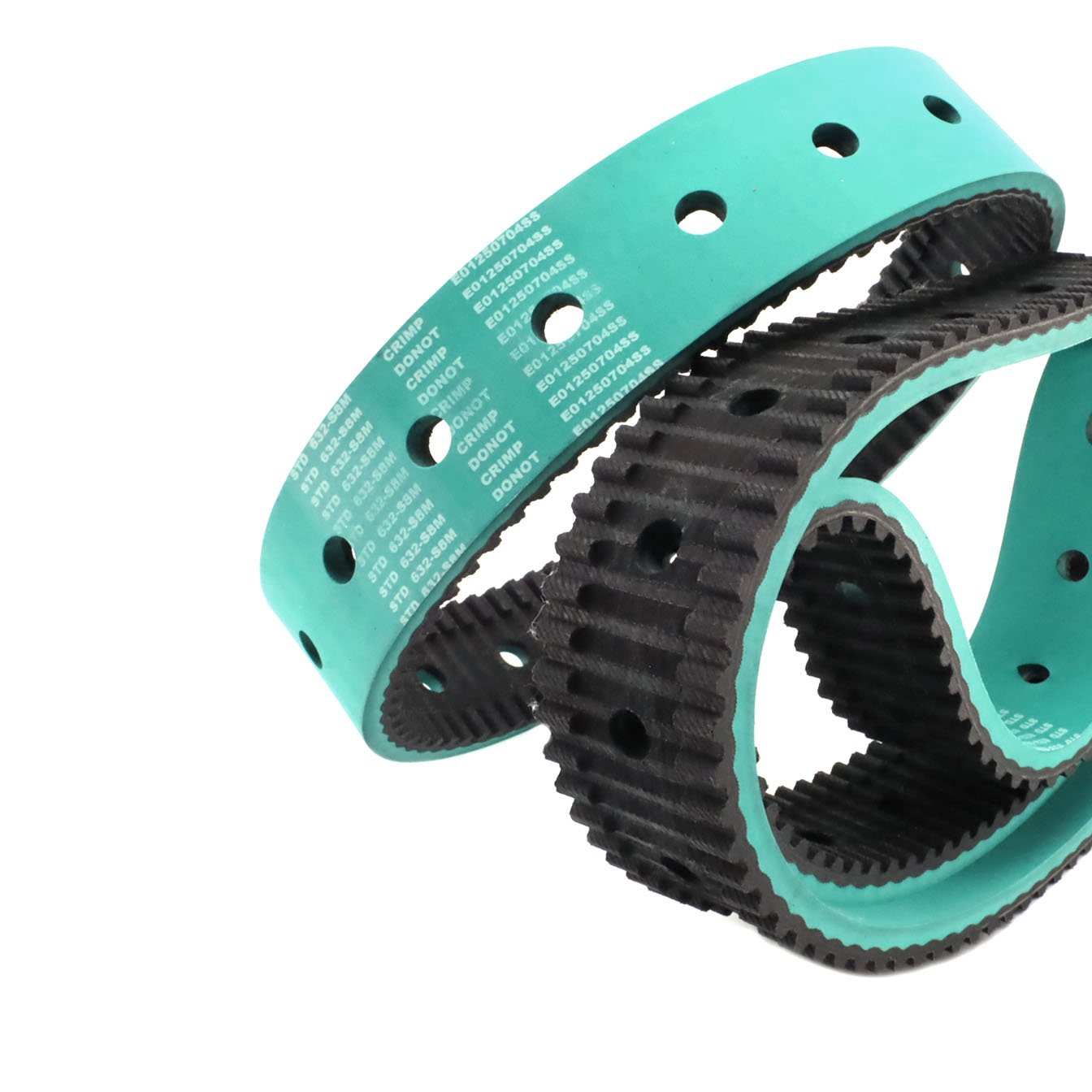Cost effective vacuum film pulling belts rubber coated belt with holes for packaging machine