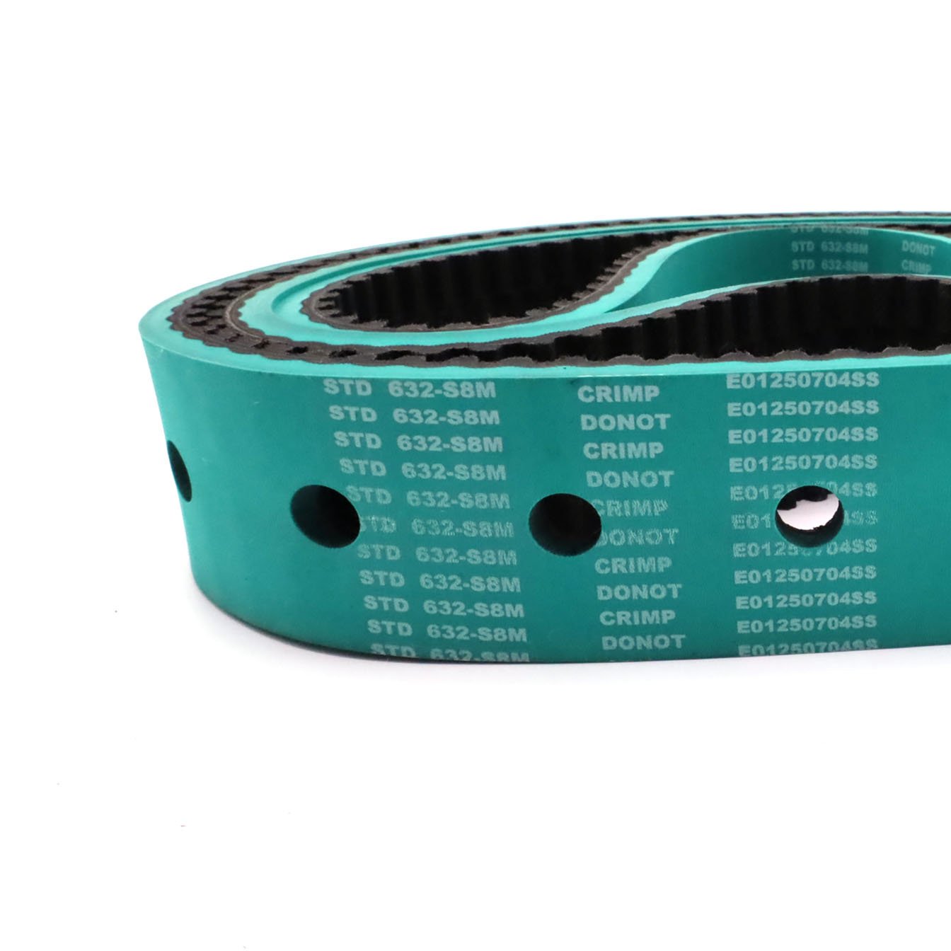 Cost effective vacuum film pulling belts rubber coated belt with holes for packaging machine