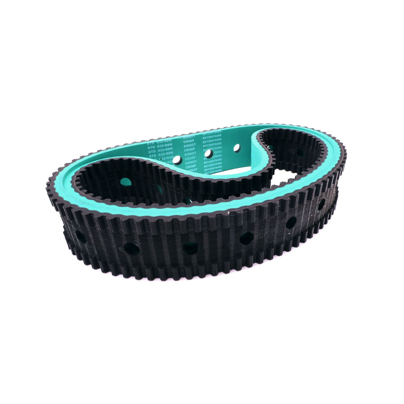 Cost effective vacuum film pulling belts rubber coated belt with holes for packaging machine